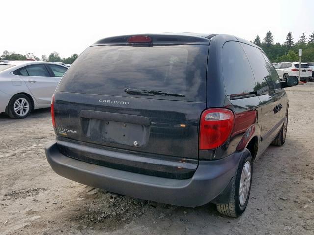 1D4GP25E87B241137 - 2007 DODGE CARAVAN SE BLACK photo 4