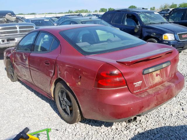 2G2WP522741313885 - 2004 PONTIAC GRAND PRIX MAROON photo 3