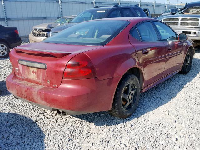 2G2WP522741313885 - 2004 PONTIAC GRAND PRIX MAROON photo 4