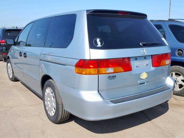 5FNRL18554B101675 - 2004 HONDA ODYSSEY LX BLUE photo 3