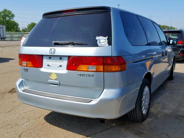 5FNRL18554B101675 - 2004 HONDA ODYSSEY LX BLUE photo 4