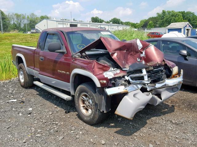 1B7GG22X7YS761270 - 2000 DODGE DAKOTA MAROON photo 1