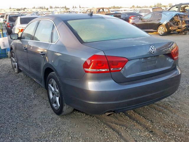 1VWBP7A33DC064881 - 2013 VOLKSWAGEN PASSAT SE CHARCOAL photo 3