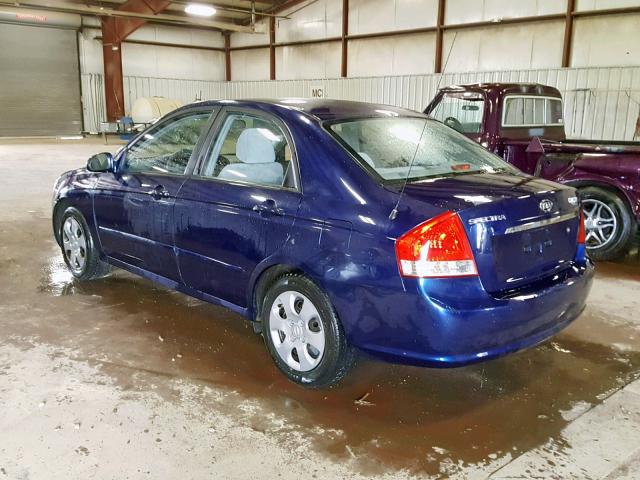 KNAFE121175436017 - 2007 KIA SPECTRA EX BLUE photo 3