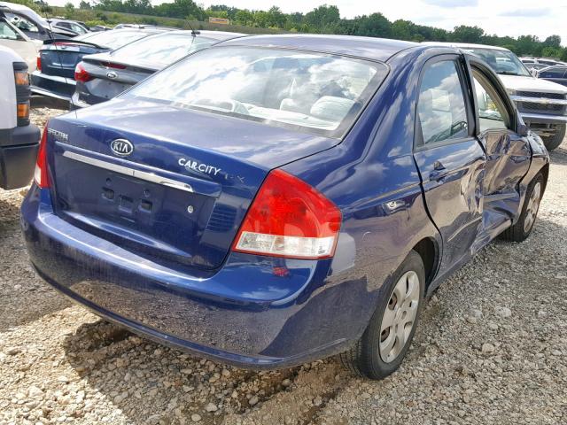 KNAFE121175436017 - 2007 KIA SPECTRA EX BLUE photo 4