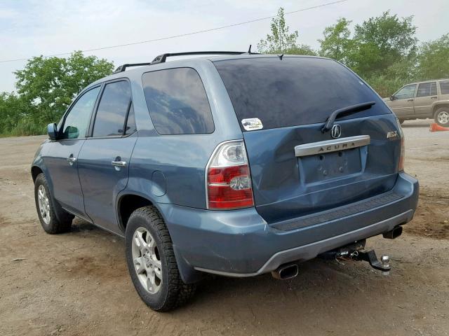 2HNYD18865H557838 - 2005 ACURA MDX TOURIN BLUE photo 3