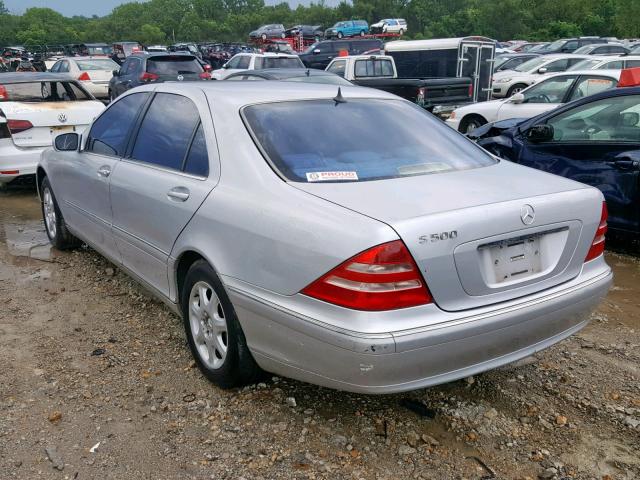 WDBNG75J6YA077925 - 2000 MERCEDES-BENZ S 500 SILVER photo 3