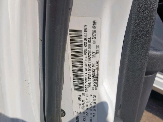 3D7LP2ET2AG157636 - 2010 DODGE RAM 2500 WHITE photo 10