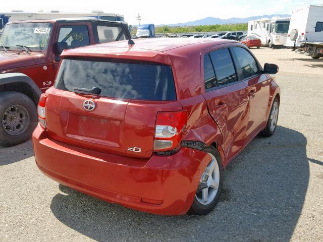 JTKKUPB42D1035489 - 2013 TOYOTA SCION XD RED photo 4