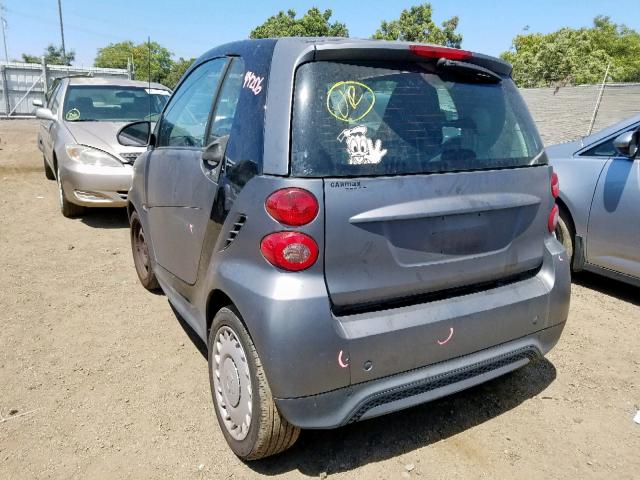 WMEEJ3BA1DK704388 - 2013 SMART FORTWO PUR GRAY photo 3