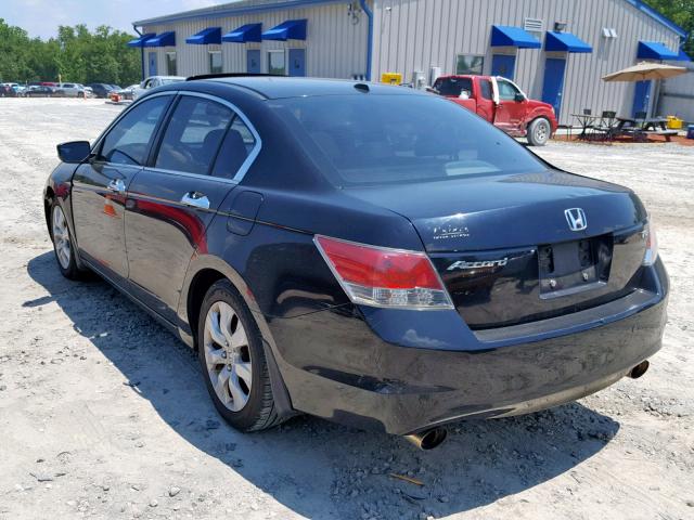 1HGCP36888A066083 - 2008 HONDA ACCORD EXL BLACK photo 3