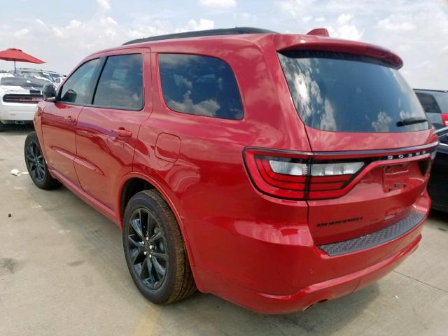 1C4RDHDG3JC282068 - 2018 DODGE DURANGO GT RED photo 3