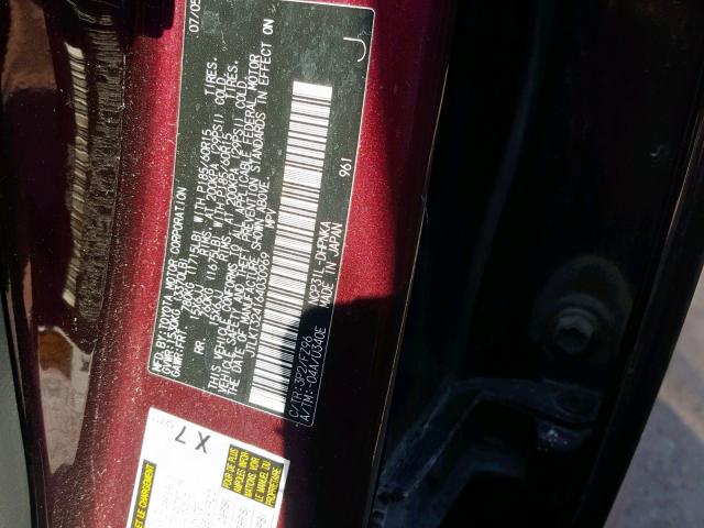 JTLKT324164030969 - 2006 TOYOTA SCION XB 紫色 照片 10