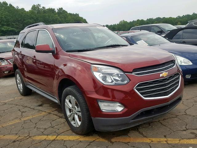 2GNALCEK2G6358801 - 2016 CHEVROLET EQUINOX LT MAROON photo 1