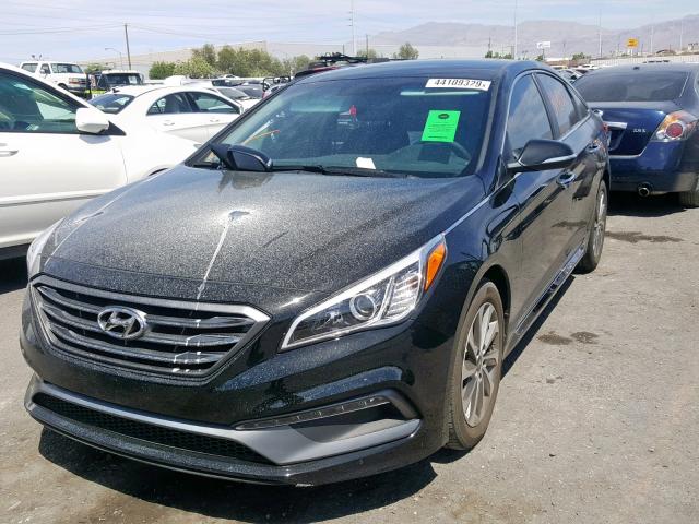 5NPE34AF4HH442527 - 2017 HYUNDAI SONATA SPO BLACK photo 2