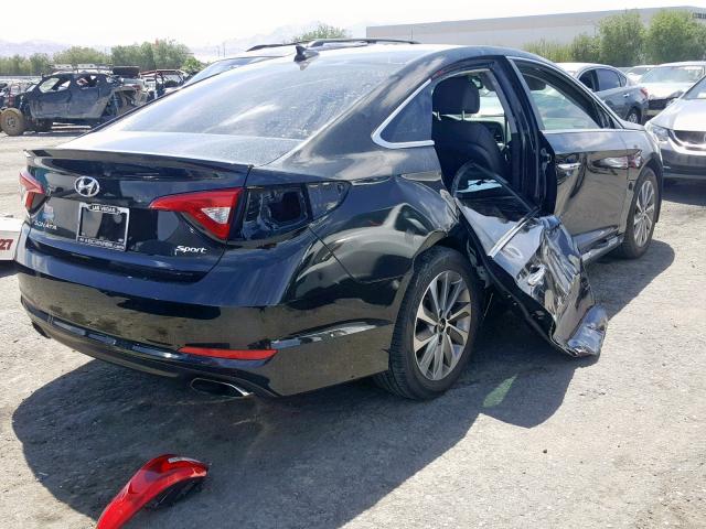 5NPE34AF4HH442527 - 2017 HYUNDAI SONATA SPO BLACK photo 4