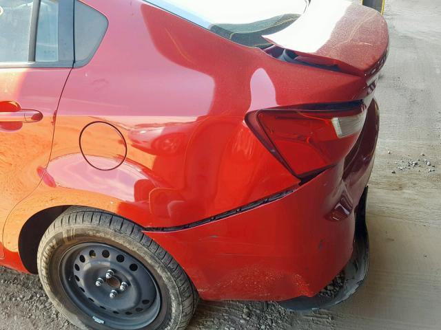 KNADN4A32E6338701 - 2014 KIA RIO EX RED photo 9