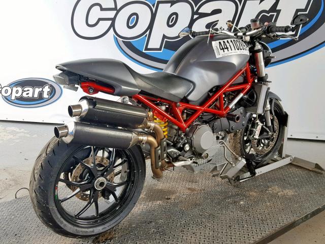 ZDM1RB5T77B092218 - 2007 DUCATI MONSTER S4 GRAY photo 4