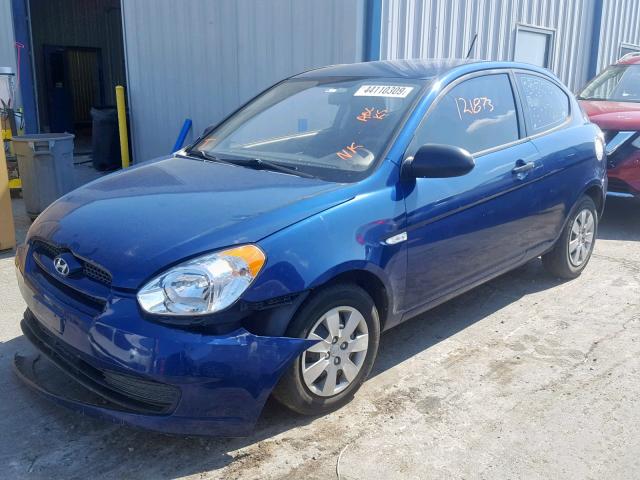 KMHCM36C19U109931 - 2009 HYUNDAI ACCENT GS BLUE photo 2