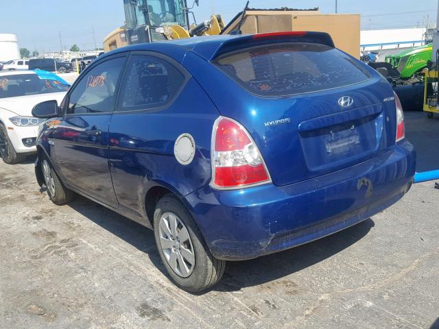 KMHCM36C19U109931 - 2009 HYUNDAI ACCENT GS BLUE photo 3