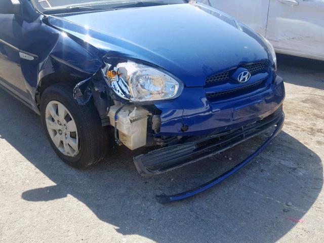 KMHCM36C19U109931 - 2009 HYUNDAI ACCENT GS BLUE photo 9