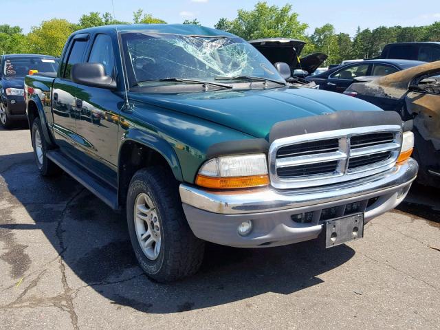 1D7HG48N14S513621 - 2004 DODGE DAKOTA QUA GREEN photo 1