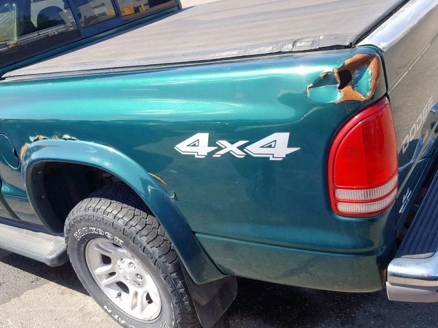 1D7HG48N14S513621 - 2004 DODGE DAKOTA QUA GREEN photo 9