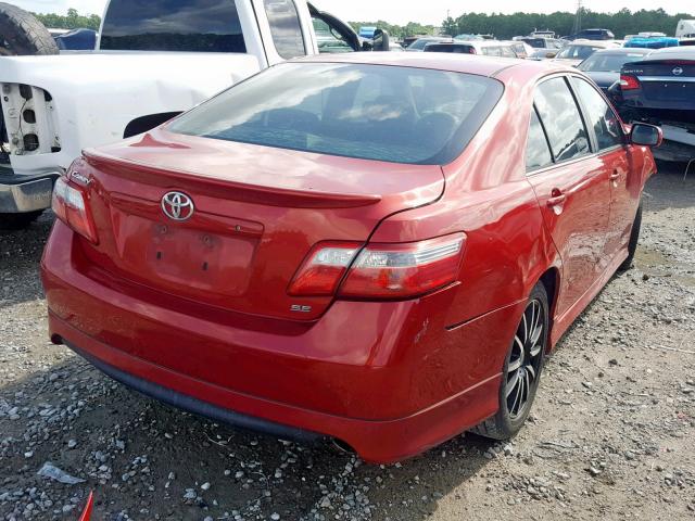 4T1BE46K27U052660 - 2007 TOYOTA CAMRY NEW RED photo 4
