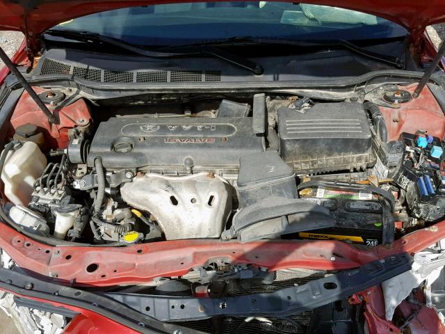 4T1BE46K27U052660 - 2007 TOYOTA CAMRY NEW RED photo 7