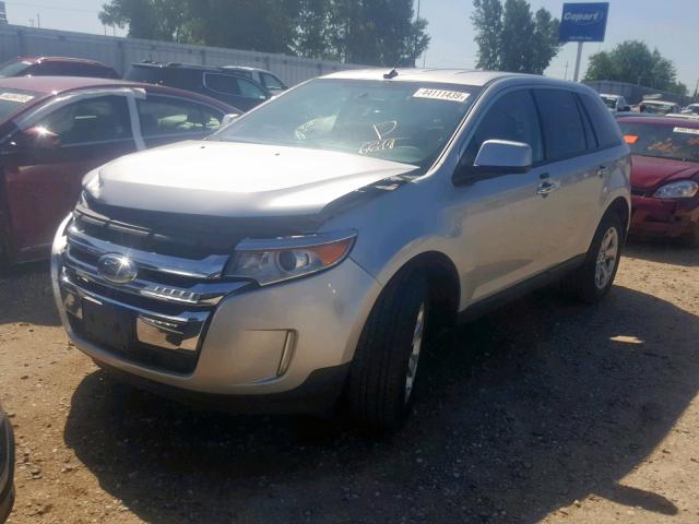 2FMDK3JC1BBA76619 - 2011 FORD EDGE SEL SILVER photo 2