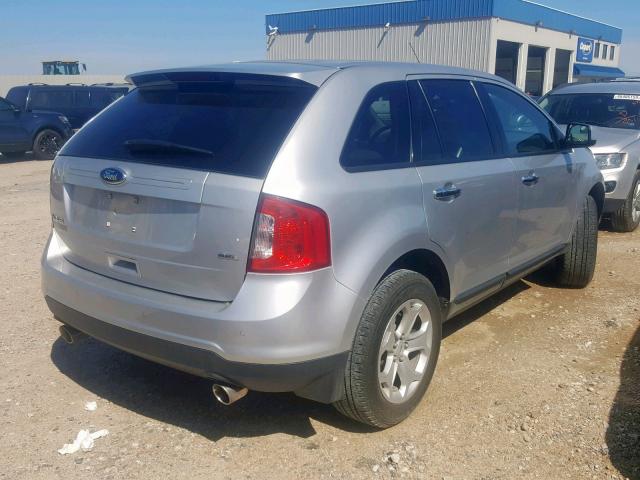 2FMDK3JC1BBA76619 - 2011 FORD EDGE SEL SILVER photo 4