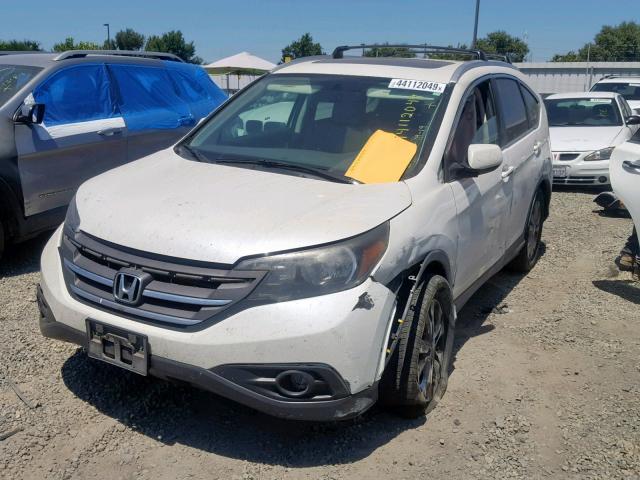 5J6RM4H78CL073120 - 2012 HONDA CR-V EXL WHITE photo 2