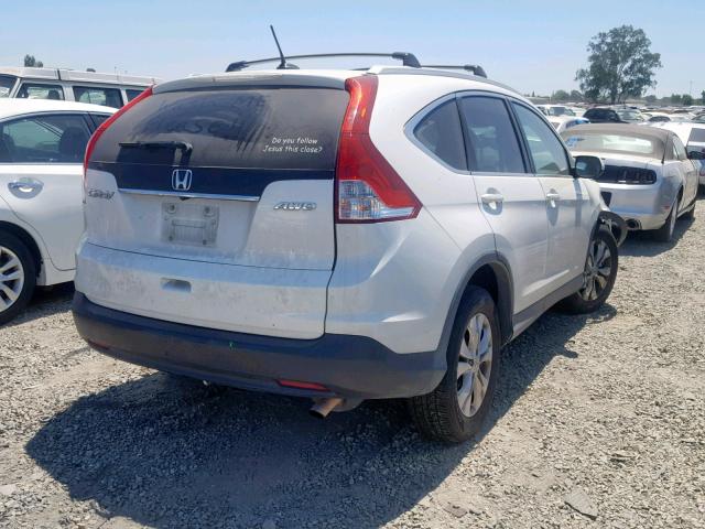 5J6RM4H78CL073120 - 2012 HONDA CR-V EXL WHITE photo 4