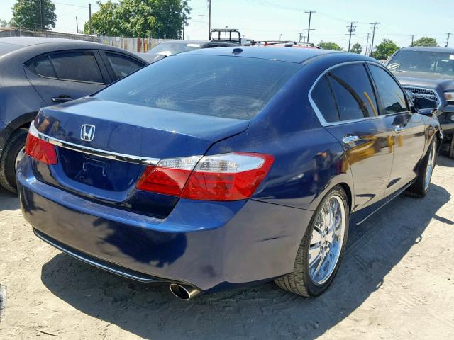 1HGCR2F88DA021059 - 2013 HONDA ACCORD EXL BLUE photo 4