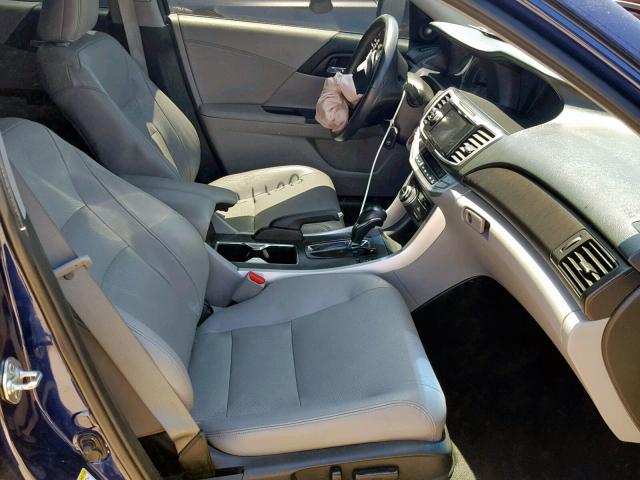 1HGCR2F88DA021059 - 2013 HONDA ACCORD EXL BLUE photo 5