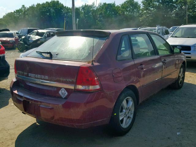 1G1ZT62855F118904 - 2005 CHEVROLET MALIBU MAX BURGUNDY photo 4