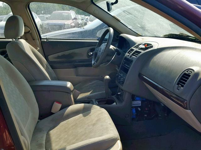 1G1ZT62855F118904 - 2005 CHEVROLET MALIBU MAX BURGUNDY photo 5