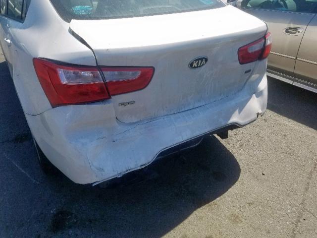 KNADM4A37F6437034 - 2015 KIA RIO LX WHITE photo 9