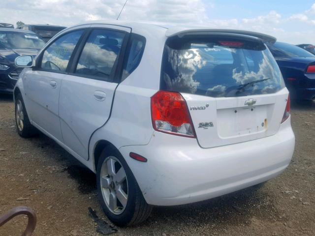 KL1TD66648B072746 - 2008 CHEVROLET AVEO BASE Ақ фото 3