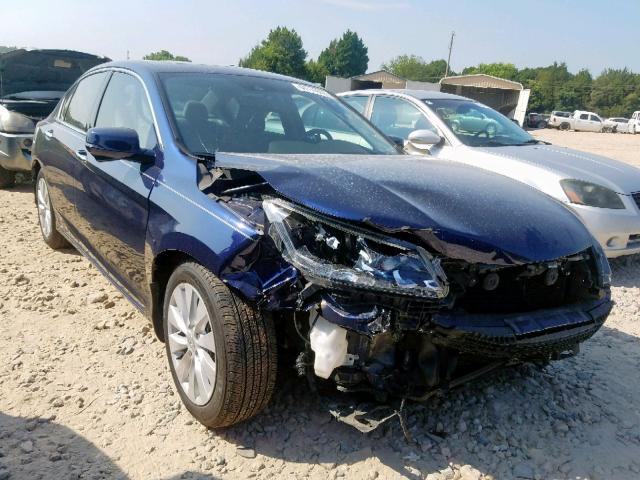 1HGCR3F88EA028214 - 2014 HONDA ACCORD EXL BLUE photo 1