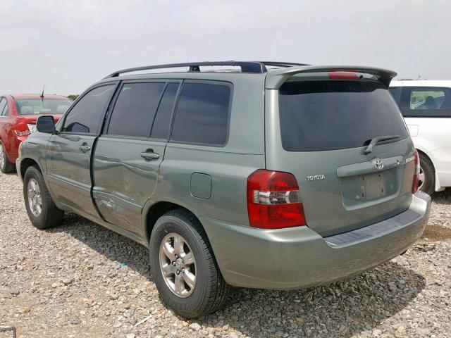 JTEGD21A060134663 - 2006 TOYOTA HIGHLANDER GREEN photo 3