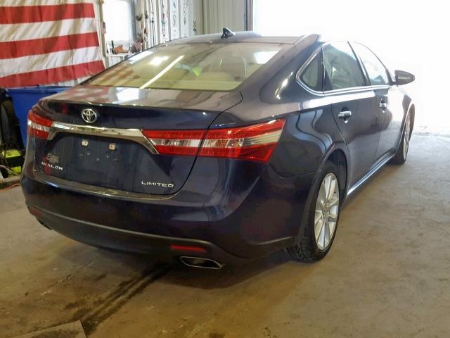 4T1BK1EB4EU117773 - 2014 TOYOTA AVALON BLUE photo 4