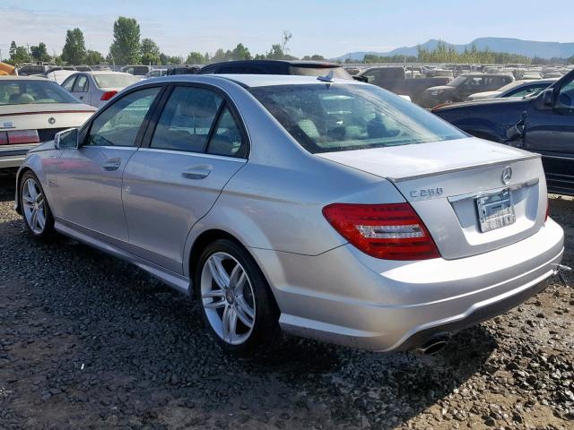 WDDGF4HB6CR225622 - 2012 MERCEDES-BENZ C 250 SILVER photo 3