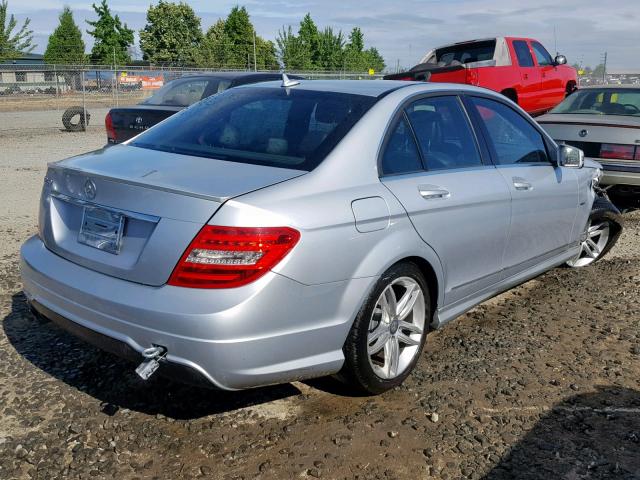 WDDGF4HB6CR225622 - 2012 MERCEDES-BENZ C 250 SILVER photo 4