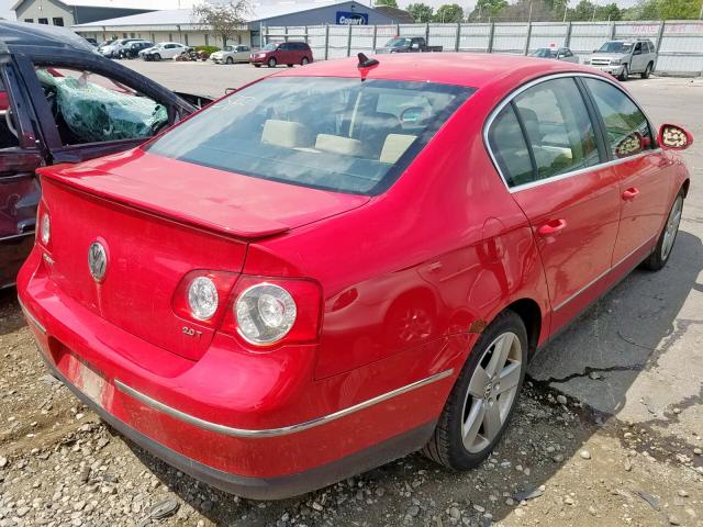 WVWAK73C48E084545 - 2008 VOLKSWAGEN PASSAT KOM RED photo 4