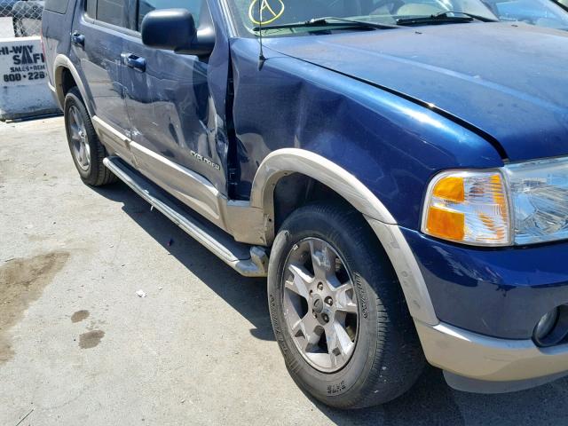 1FMDU74W35UB43033 - 2005 FORD EXPLORER E BLUE photo 9