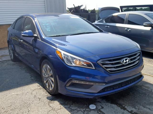 5NPE34AF4GH330454 - 2016 HYUNDAI SONATA SPO BLUE photo 1