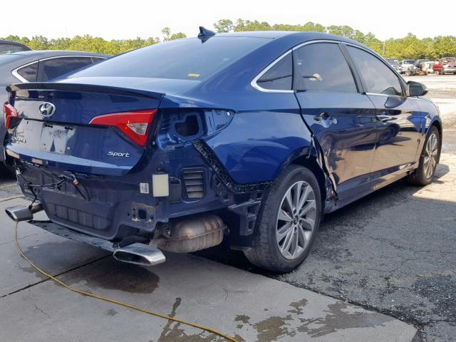 5NPE34AF4GH330454 - 2016 HYUNDAI SONATA SPO BLUE photo 4