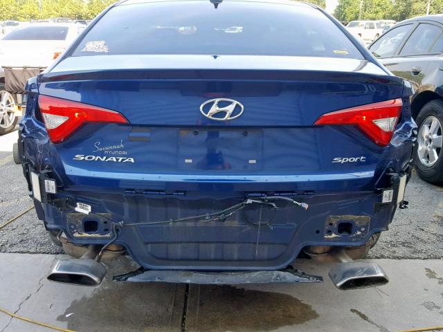 5NPE34AF4GH330454 - 2016 HYUNDAI SONATA SPO BLUE photo 9