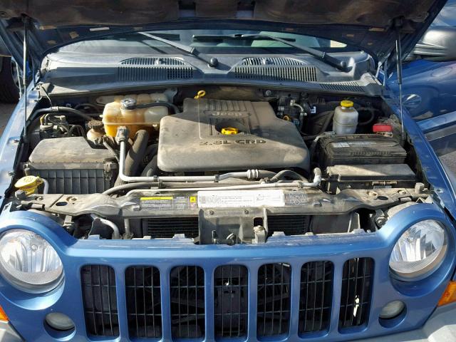 1J4GL48596W128749 - 2006 JEEP LIBERTY SP BLUE photo 7